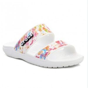 CROCS Women’s Classic Tie Dye Graphic Sandals